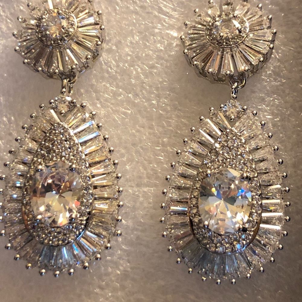 Beautiful White Sapphire Earrings